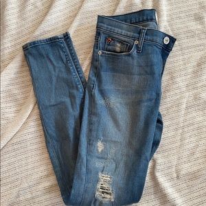 Hudson mid rise distressed Nico jeans